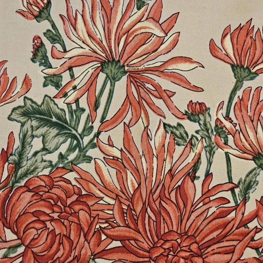 April Cornell Floral Placemats Danika Orange Cream Floral  Set‎ Of 3 Dahlia